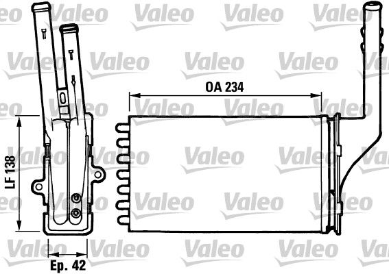 Peugeot 106 1991-1996 Arası 1.4 D, 1.0 Valeo Marka Kalorifer Radyatörü