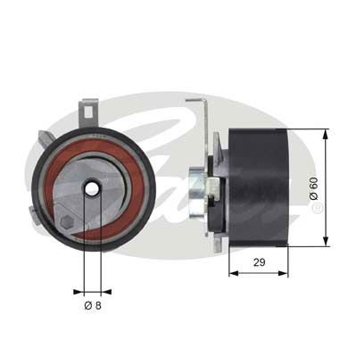 Ford Mondeo 1996-2000 Arası 1.8 i, 1.6 i, 2.0 i Gates Marka Vantilatör Kayış Gergi Rulmanı