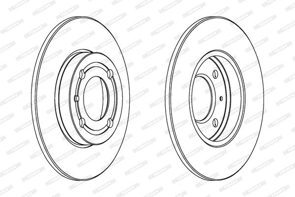 Volkswagen Polo 1992-1999 Arası 1.3, 1.4 D, 1.0, 45 1.0, 55 1.3, 75 1.6, 64 1.9 D Ferodo Marka Ön Fren Diski