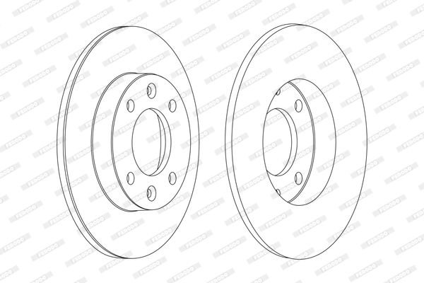 Citroen Xsara 1999-2012 Arası 1.6, 1.8 16V, 2.0 HDi Ferodo Marka Arka Fren Diski
