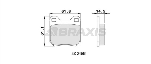 Opel Omega 1986-1994 Arası 2.0 Braxis Marka Arka Balata