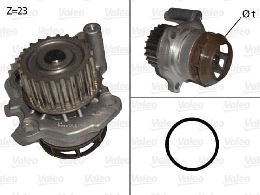 Volkswagen Golf 2003-2014 Arası 2.0 GTI, 2.0 GTi, 2.0 R 4motion Valeo Marka Devirdaim Su Pompası