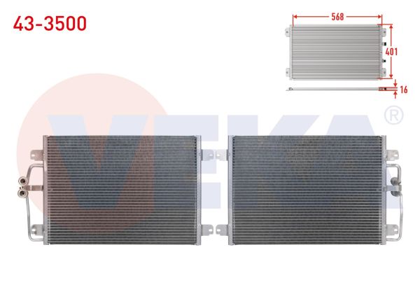 Klima Radyatörü Scenic  1.6 8v Veka Marka 43-3500