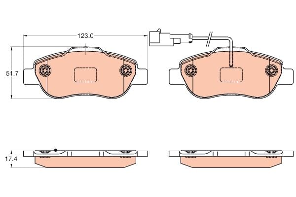Fiat 500 2007-2011 Arası 1.3 D Multijet TRW Marka Ön Balata