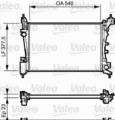 Fiat Punto Evo 2008-2012 Arası 1.4 Natural Power, 1.2, 1.4 LPG Valeo Marka Su Radyatörü