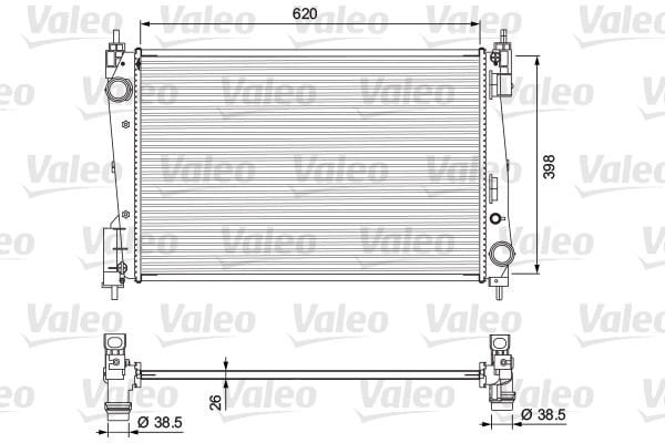 Fiat Punto Evo 2008-2012 Arası 1.3 D Multijet Valeo Marka Su Radyatörü