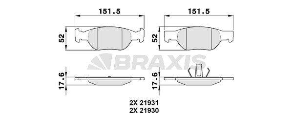 Fiat Punto 1999-2012 Arası 1.2 16V 80, 1.9 DS 60 Braxis Marka Ön Balata