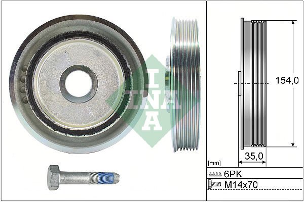 Peugeot 407 2004-2011 Arası 2.2 HDi 170 INA Marka Krank Kasnağı