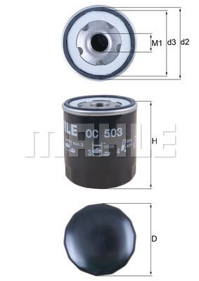 Citroen C25 1981-1994 Arası 2.5 D Mahle Marka Yağ Filtresi