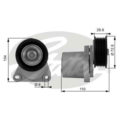 Ford Mondeo 2000-2015 Arası 1.8 16V, 2.0 16V, 2.0 LPG Gates Marka Vantilatör Kayış Gergi Rulmanı