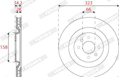 Ds Ds 3 2015-2019 Arası 1.6 THP 208 Ferodo Marka Ön Fren Diski