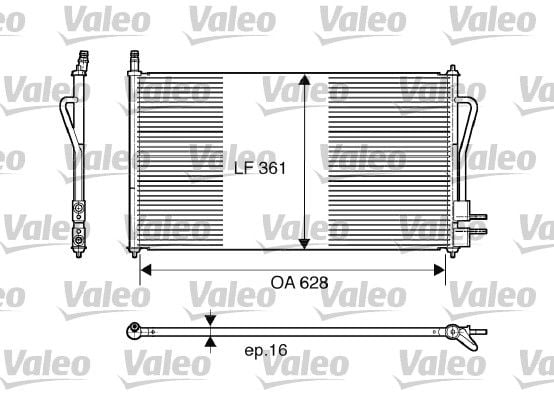 Ford Focus 1998-2009 Arası 1.6 16V, 1.4 16V, 1.8 16V Valeo Marka Klima Radyatörü