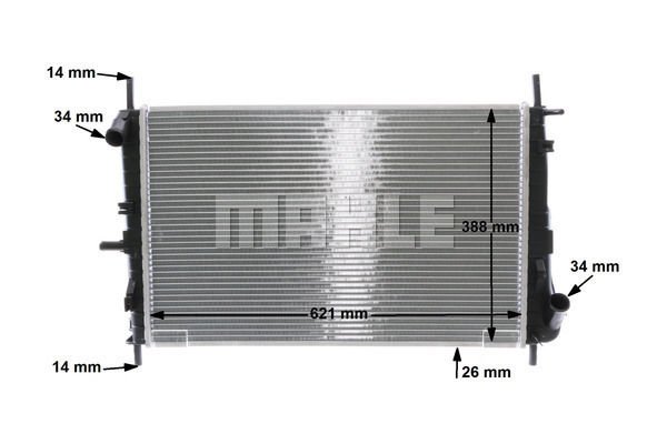 Ford Mondeo 2000-2007 Arası 2.0 16V DI / TDDi / TDCi, 2.0 TDCi, 2.0 16V TDDi / TDCi Behr Marka Su Radyatörü