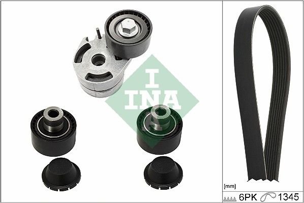 Peugeot 206 1998-2012 Arası 1.4 HDi eco 70, 1.4 HDi INA Marka Vantilatör Kayış Seti