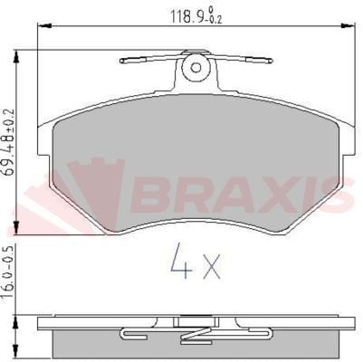 Volkswagen Jetta 1983-1992 Arası 1.8 Cat, 1.8 16V Braxis Marka Ön Balata