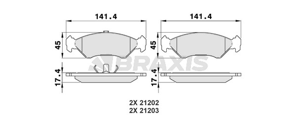 Ford Fiesta 1983-2006 Arası 1.25 i 16V Braxis Marka Ön Balata