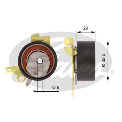 Peugeot 206 1998-2012 Arası 2.0 S16 Gates Marka Vantilatör Kayış Gergi Rulmanı