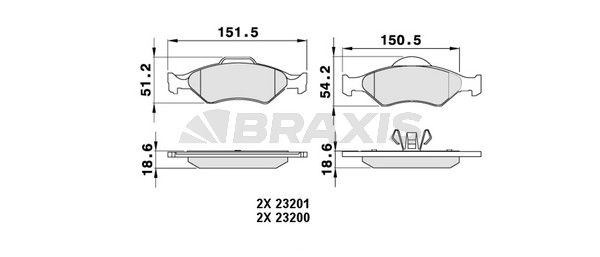 Ford Fiesta 1995-2006 Arası 1.3 Braxis Marka Ön Balata