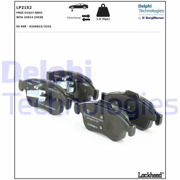 Renault Fluence 2010-2014 Arası 1.6 16V Delphi Marka Ön Balata