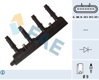 Chevrolet Aveo 2011-2015 Arası 1.2 FAE Marka Ateşleme Bobini