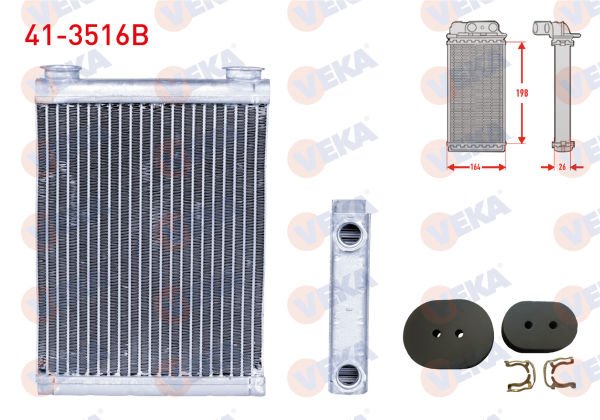 Megane III 1.6 16V Benzinli Kalorifer Radyatörü Veka 41-3516B