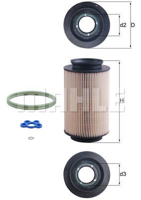 Volkswagen Golf 2003-2013 Arası 1.9 TDI, 2.0 TDI 16V Mahle Marka Mazot Yakıt Filtresi