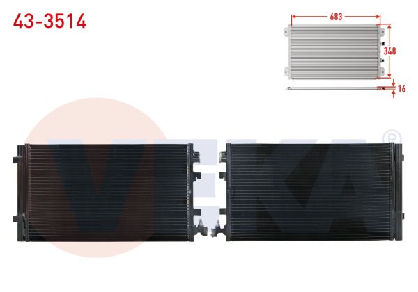 Megane III 1.6 16V Benzinli Klima Radyatörü Veka 43-3514