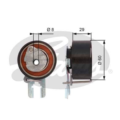 Peugeot 206 1998-2012 Arası 1.4 HDi eco 70, 1.4 HDi Gates Marka Vantilatör Kayış Gergi Rulmanı
