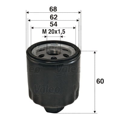 Renault Symbol 2008-2012 Arası 1.2 16V Valeo Marka Yağ Filtresi