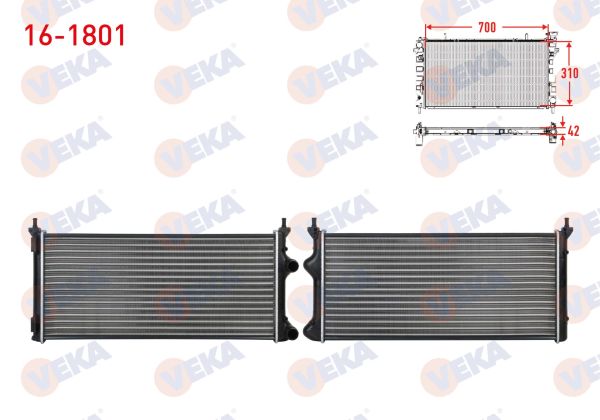 Doblo 1.9 JTD Su Radyatörü Veka 16-1801