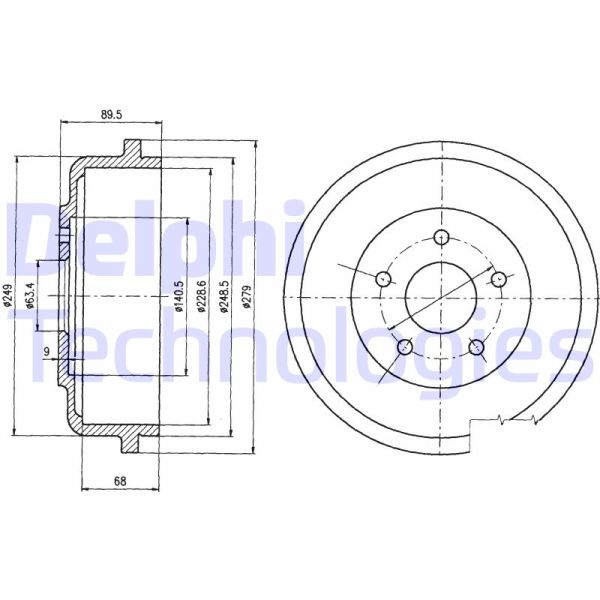 Ford Tourneo Connect 2002-2013 Arası 1.8 16V Delphi Marka Kampana