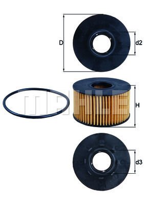 Ford Mondeo 2000-2007 Arası 2.2 TDCi Mahle Marka Yağ Filtresi