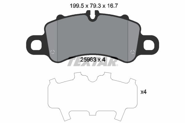 Porsche 911 2011-2016 Arası 3.0 Carrera 4 Textar Marka Ön Balata
