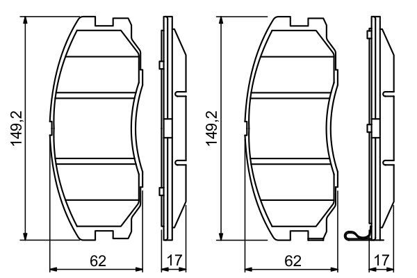 Chevrolet Captiva 2006-2010 Arası 2.2 D, 2.4 4WD, 2.2 D 4WD, 2.4, 2.0 D 4WD Bosch Marka Ön Balata