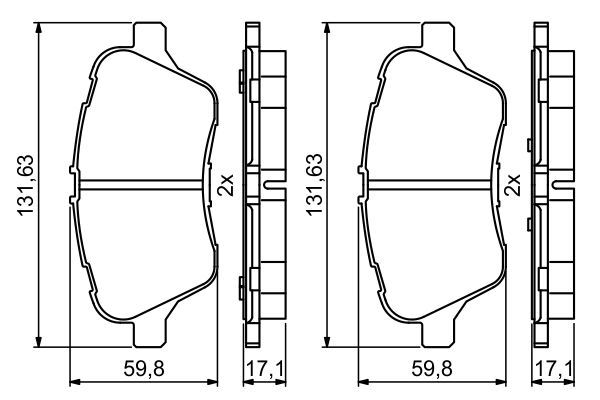 Ford Fiesta 2008-2012 Arası 1.6 ST, 1.6 Ti Bosch Marka Ön Balata