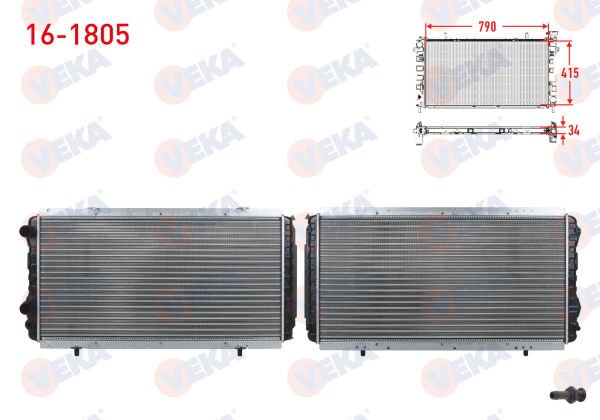 Ducato II 02-06 2.3 Mjt Su Radyatörü Veka 16-1805