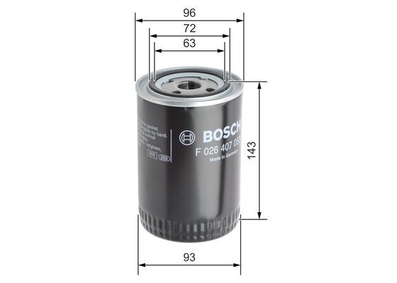 Citroen Jumper 2002-2006 Arası 2.8 HDi Bosch Marka Yağ Filtresi