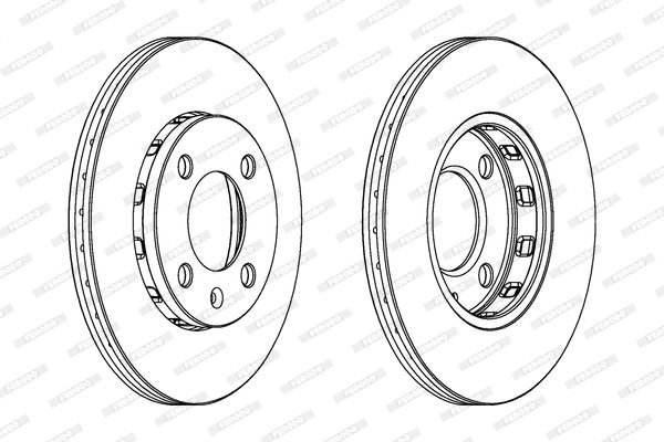 Volkswagen Polo 1994-1999 Arası 75 1.6, 60 1.4, 45 1.0, 64 1.9 D, 100 1.4 16V, 55 1.3, 50 1.0, 55 1.4 Ferodo Marka Ön Fren Diski
