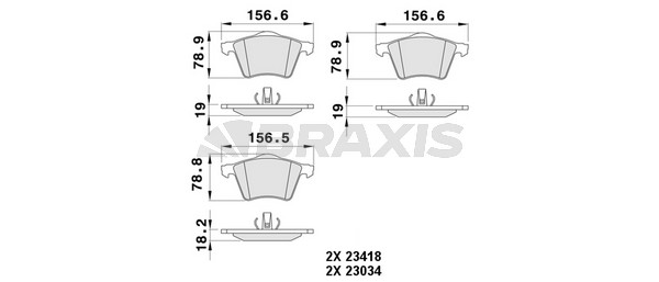 Ford Galaxy 1995-2006 Arası 2.8 V6 Braxis Marka Ön Balata Fişli