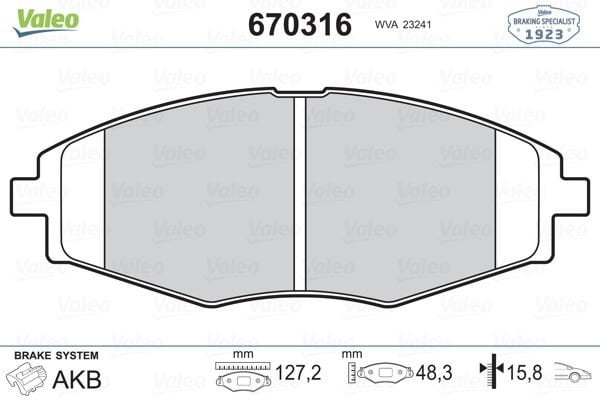 Chevrolet Matiz 2005-2009 Arası 0.8 LPG, 1.0 LPG, 0.8 Valeo Marka Ön Balata