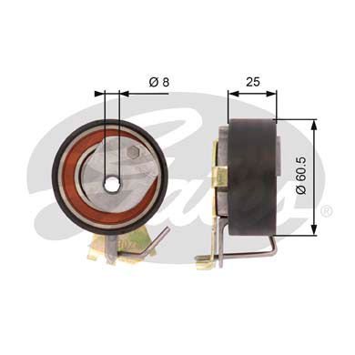 Peugeot 306 1993-2003 Arası 1.4, 1.4 SL Gates Marka Vantilatör Kayış Gergi Rulmanı