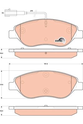 Alfa Romeo Mito 2008-2018 Arası 1.3 MultiJet TRW Marka Ön Balata