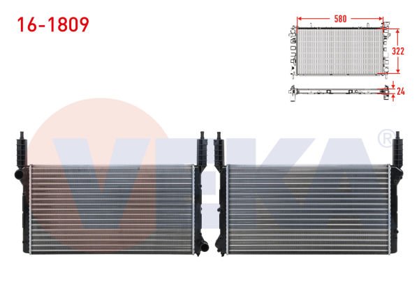 Doblo 1.4 Su Radyatörü Veka 16-1809