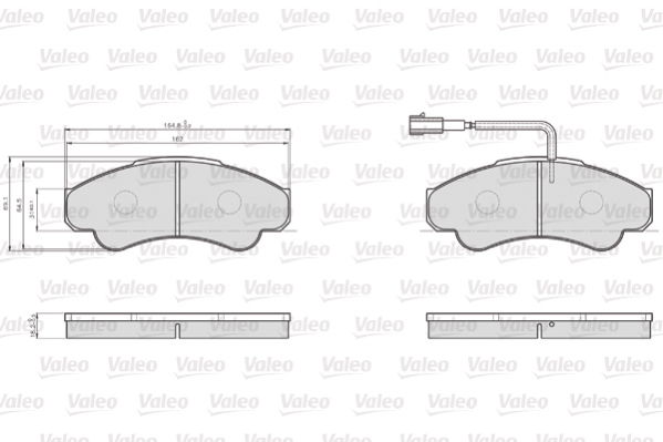 Fiat Ducato 1994-2005 Arası 2.5 TDI Panorama/Combinato, 2.5 TDI, 2.0 Panorama/Combinato, 2.5 D, 2.5 D Combinato, 2.0 Valeo Marka Ön Fişli Balata