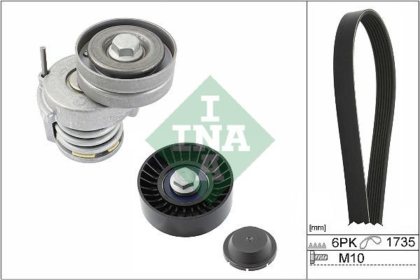 Volkswagen Golf 2003-2016 Arası 1.4 TSI INA Marka Vantilatör Kayış Seti