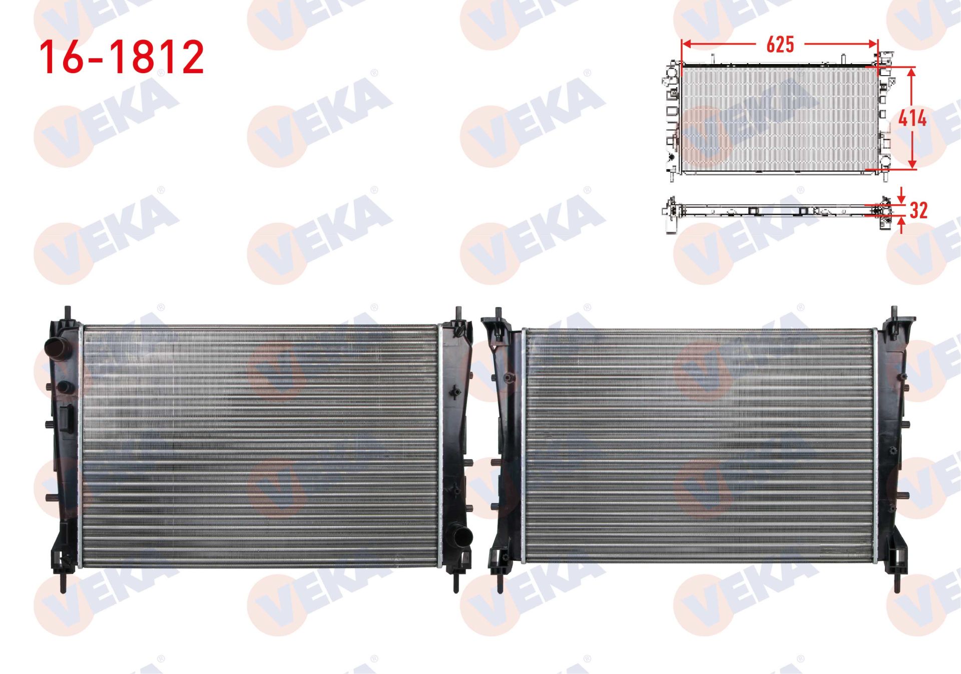 Linea 1.3 M.jet Su Radyatör Veka 16-1812