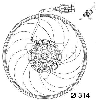 Opel Corsa 2000-2012 Arası 1.8, 1.2 16V Behr Marka Radyatör Fan ve Motoru