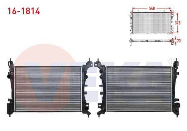 Grande Punto 1.4 16V Su Radyatörü Veka 16-1814