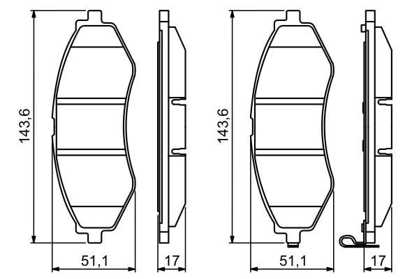 Chevrolet Nubira 2005-2011 Arası 1.4 Bosch Marka Ön Balata