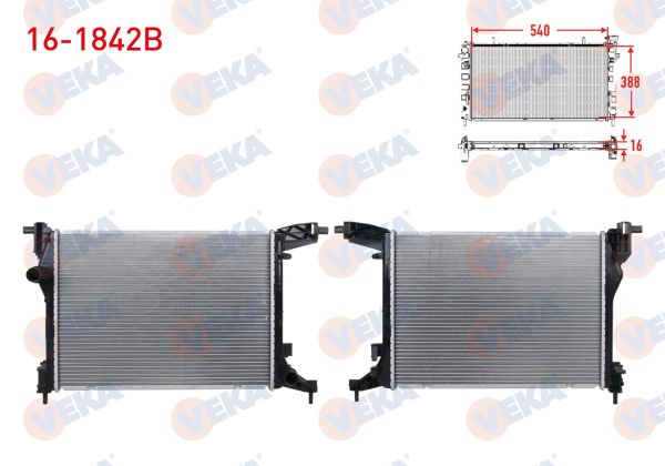 Egea 1.4 Fire Su Radyatörü (Brazing) Veka 16-1842B